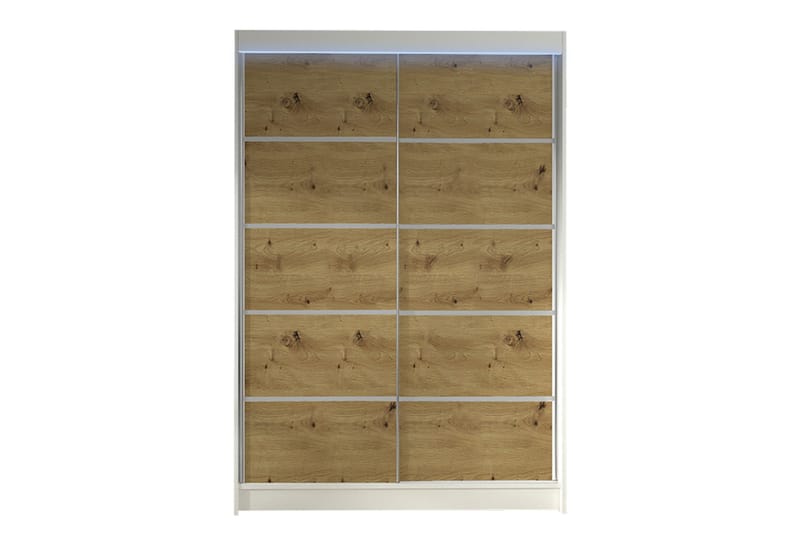 Liverpoolin Vaatekaappi 120x200 cm - Valkoinen/Ruskea - Säilytys - Vaatesäilytys - Vaatekaappi