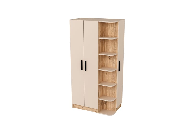 Luses Vaatekaappi 90x181,8 cm - Ruskea/Beige - Säilytys - Vaatesäilytys - Vaatekaappi