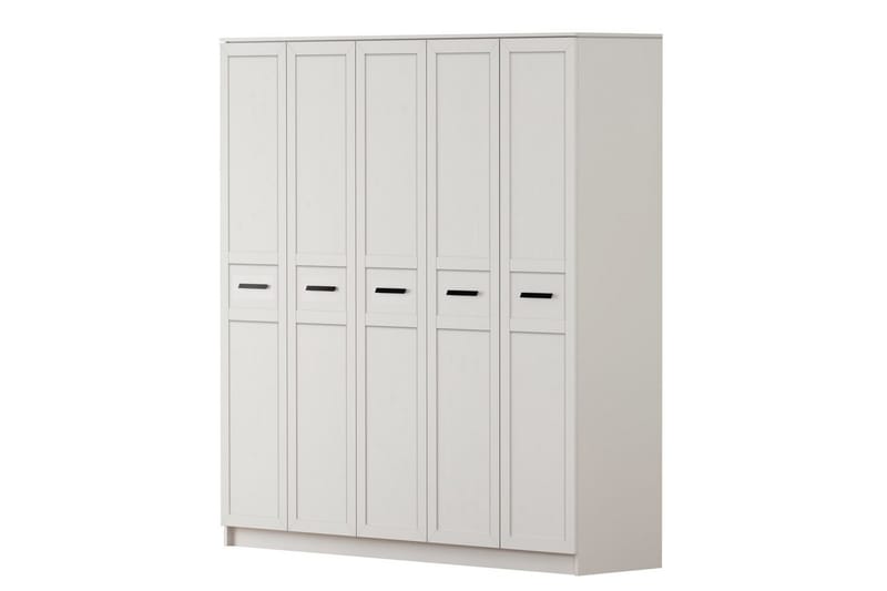 Meyra Vaatekaappi 175x184 cm, Matta Valkoinen