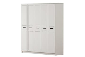 Meyra Vaatekaappi 175x184 cm - Matta Valkoinen - Säilytys - Vaatesäilytys - Vaatekaappi