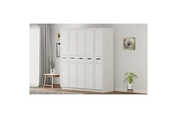 Meyra Vaatekaappi 175x184 cm - Matta Valkoinen - Säilytys - Vaatesäilytys - Vaatekaappi