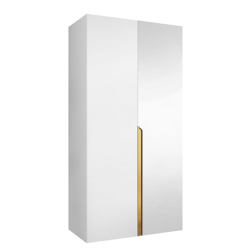 Milias-vaatekaappi peilillä 100x202 cm - valkoinen - Säilytys - Vaatesäilytys - Vaatekaappi