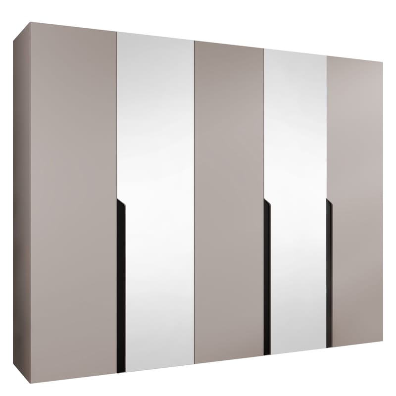 Milias-vaatekaappi peilillä 250x202 cm, beige