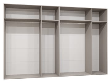 Milias-vaatekaappi peilillä 300x202 cm - Ruskea/musta - Säilytys - Vaatesäilytys - Vaatekaappi