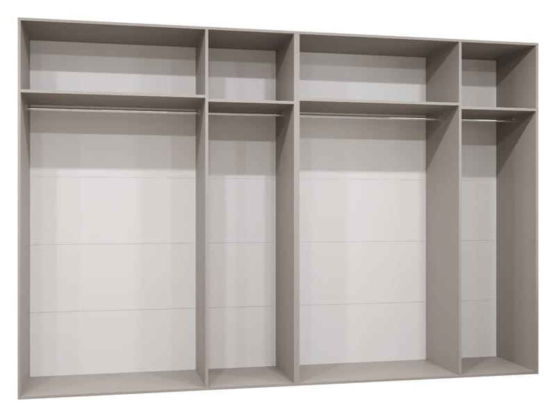 Milias-vaatekaappi peilillä 300x202 cm - musta - Säilytys - Vaatesäilytys - Vaatekaappi