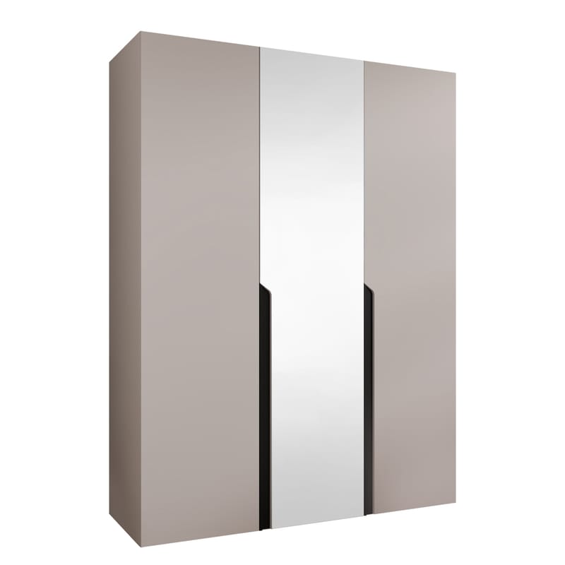 Milias-vaatekaappi peilillä 150x202 cm - beige - Säilytys - Vaatesäilytys - Vaatekaappi