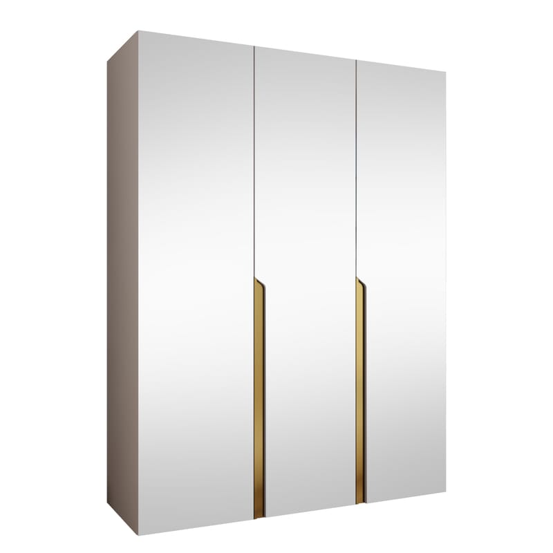 Milias-vaatekaappi peilillä 150x202 cm, beige