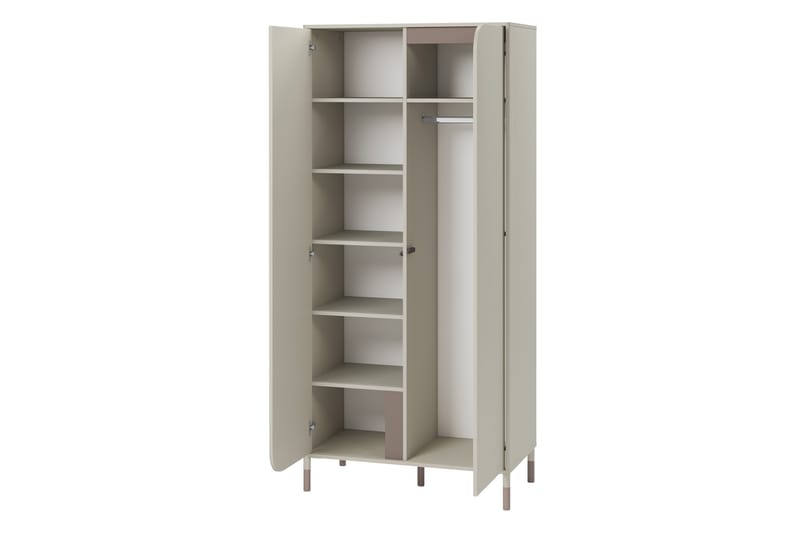 Monfort Vaatekaappi 92x201 cm - Beige - Säilytys - Vaatesäilytys - Vaatekaappi