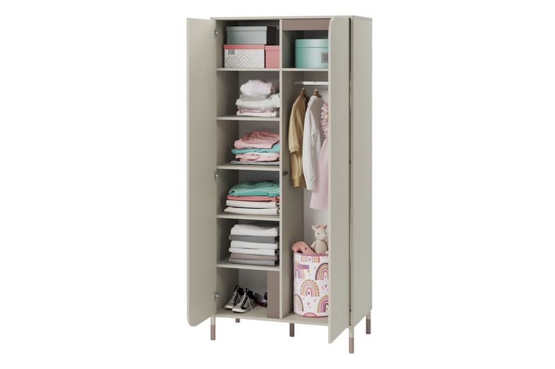 Monfort Vaatekaappi 92x201 cm - Beige - Säilytys - Vaatesäilytys - Vaatekaappi