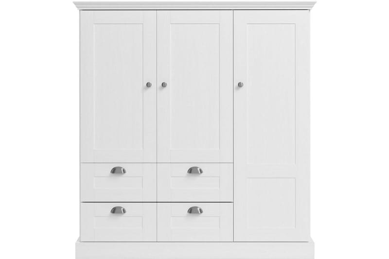 Motala Vaatekaappi 122x130 cm - Valkoinen - Säilytys - Vaatesäilytys - Vaatekaappi