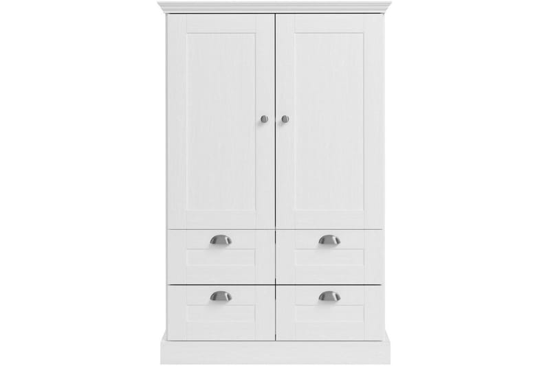Motala Vaatekaappi 83x130 cm - Valkoinen - Säilytys - Vaatesäilytys - Vaatekaappi