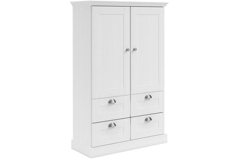 Motala Vaatekaappi 83x130 cm, Valkoinen