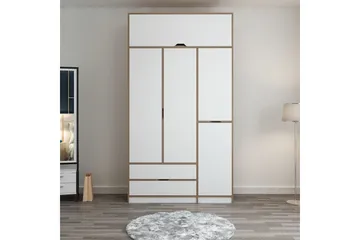 Munna Vaatekaappi 140x253 cm - Valkoinen - Säilytys - Vaatesäilytys - Vaatekaappi
