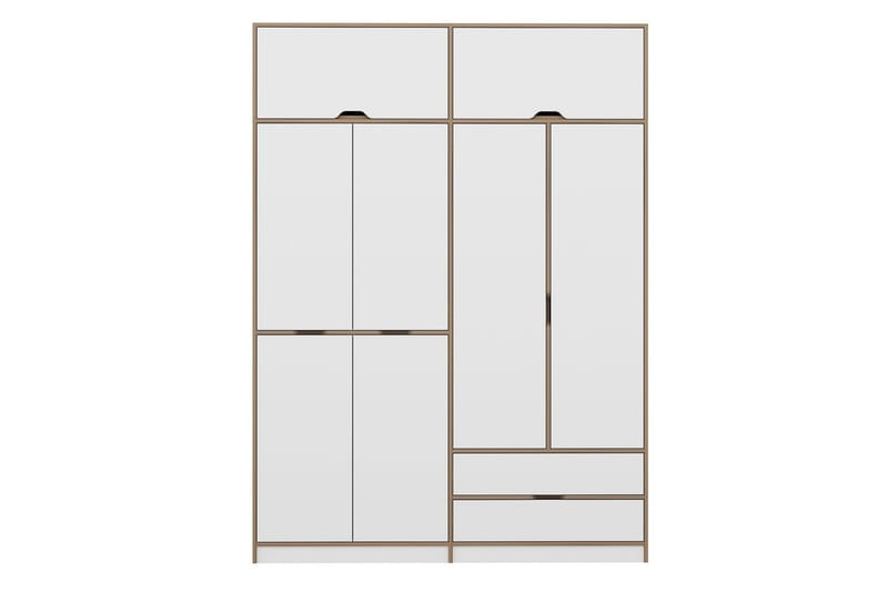 Munna Vaatekaappi 185x253 cm, Valkoinen