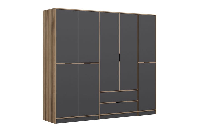 Munna Vaatekaappi 232x208 cm - Antrasiitti - Säilytys - Vaatesäilytys - Vaatekaappi