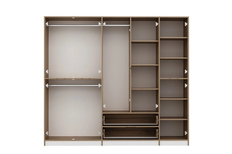 Munna Vaatekaappi 232x208 cm - Valkoinen - Säilytys - Vaatesäilytys - Vaatekaappi