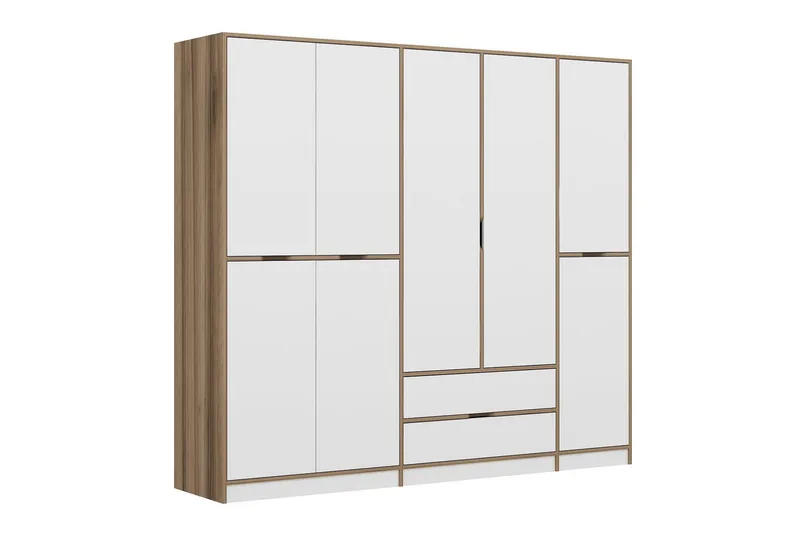 Munna Vaatekaappi 232x208 cm, Valkoinen