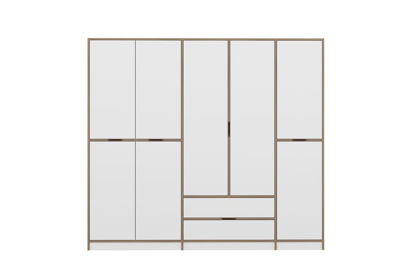 Munna Vaatekaappi 232x208 cm - Valkoinen - Säilytys - Vaatesäilytys - Vaatekaappi