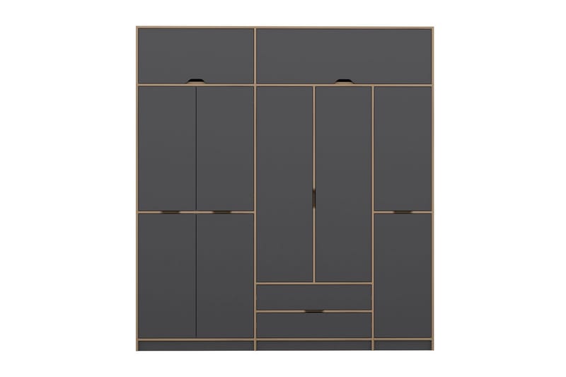 Munna Vaatekaappi 232x253 cm - Antrasiitti - Säilytys - Vaatesäilytys - Vaatekaappi
