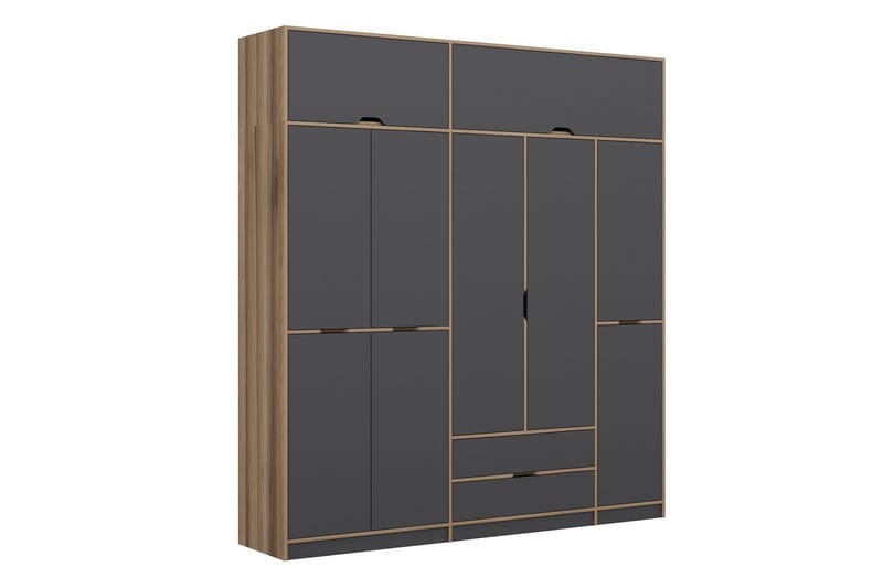 Munna Vaatekaappi 232x253 cm, Antrasiitti