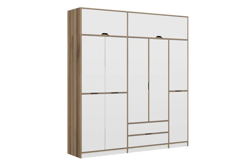 Munna Vaatekaappi 232x253 cm, Valkoinen