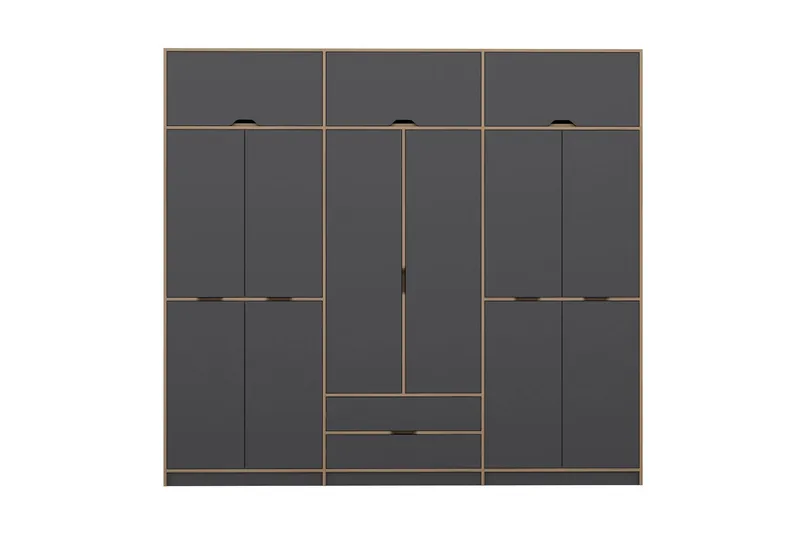 Munna Vaatekaappi 277x253 cm - Antrasiitti - Säilytys - Vaatesäilytys - Vaatekaappi