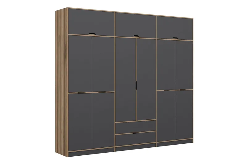 Munna Vaatekaappi 277x253 cm, Antrasiitti