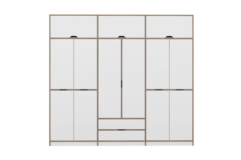 Munna Vaatekaappi 277x253 cm, Valkoinen