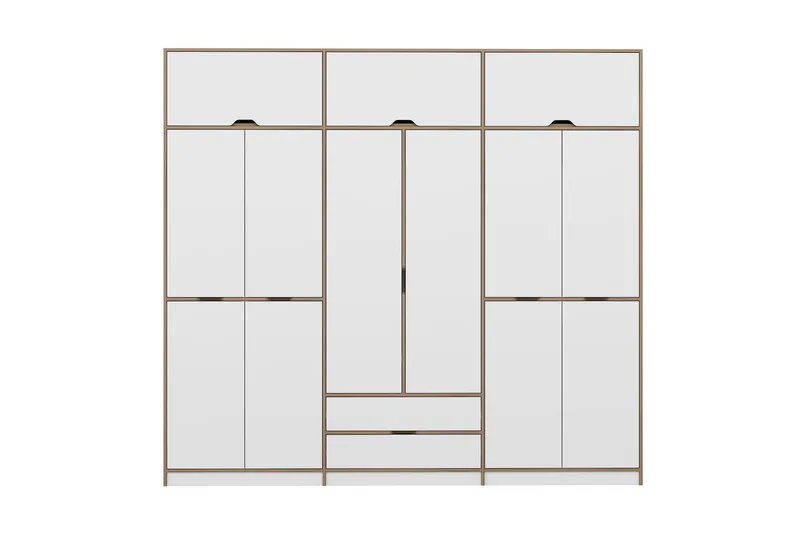 Munna Vaatekaappi 277x253 cm - Valkoinen - Säilytys - Vaatesäilytys - Vaatekaappi