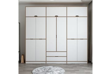 Munna Vaatekaappi 277x253 cm - Valkoinen - Säilytys - Vaatesäilytys - Vaatekaappi