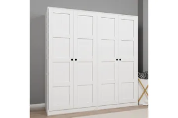 Nagouri Vaatekaappi 188x190 cm - Valkoinen - Säilytys - Vaatesäilytys - Vaatekaappi