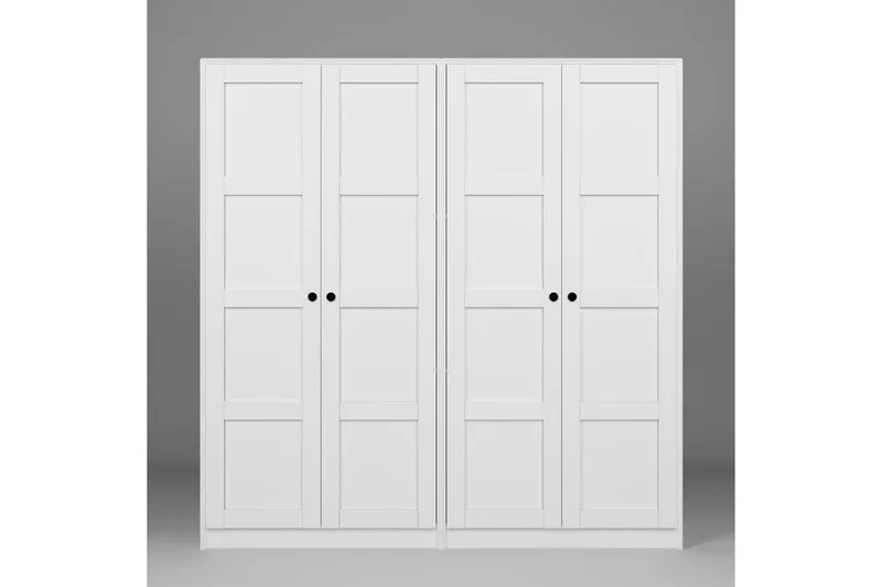 Nagouri Vaatekaappi 188x190 cm - Valkoinen - Säilytys - Vaatesäilytys - Vaatekaappi