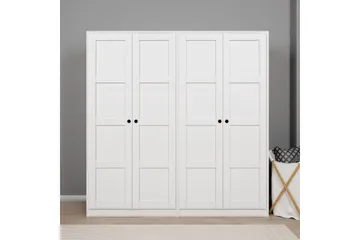 Nagouri Vaatekaappi 188x190 cm - Valkoinen - Säilytys - Vaatesäilytys - Vaatekaappi