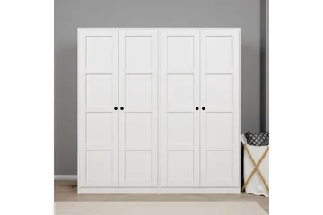 Nagouri Vaatekaappi 188x190 cm - Valkoinen - Säilytys - Vaatesäilytys - Vaatekaappi