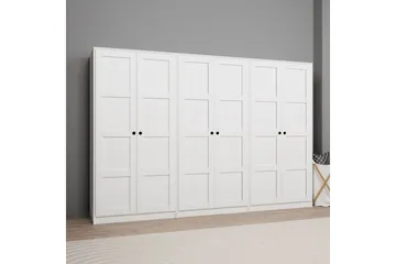 Nagouri Vaatekaappi 280x190 cm - Valkoinen - Säilytys - Vaatesäilytys - Vaatekaappi