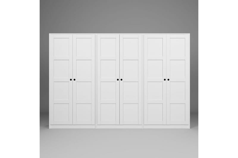 Nagouri Vaatekaappi 280x190 cm - Valkoinen - Säilytys - Vaatesäilytys - Vaatekaappi