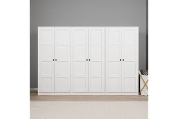 Nagouri Vaatekaappi 280x190 cm - Valkoinen - Säilytys - Vaatesäilytys - Vaatekaappi