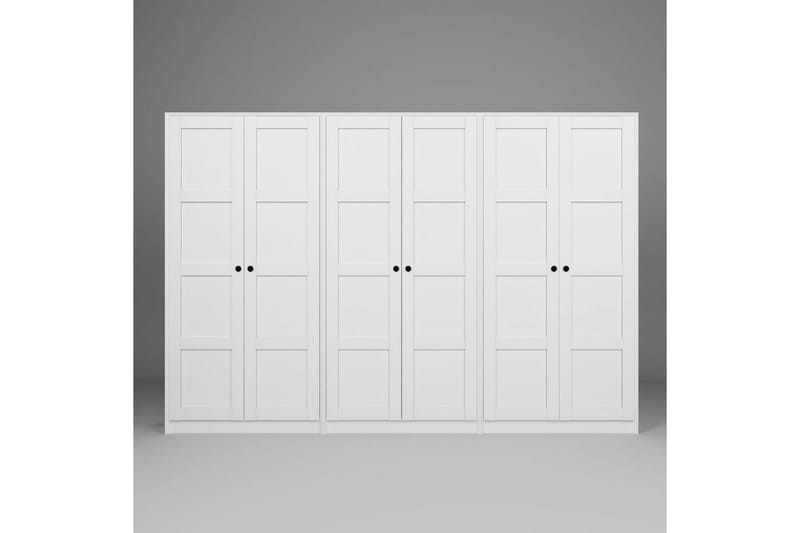 Nagouri Vaatekaappi 280x190 cm - Valkoinen - Säilytys - Vaatesäilytys - Vaatekaappi