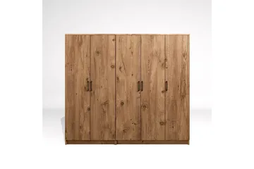 Olera Vaatekaappi 200x180 cm - Luonnollinen - Säilytys - Vaatesäilytys - Vaatekaappi