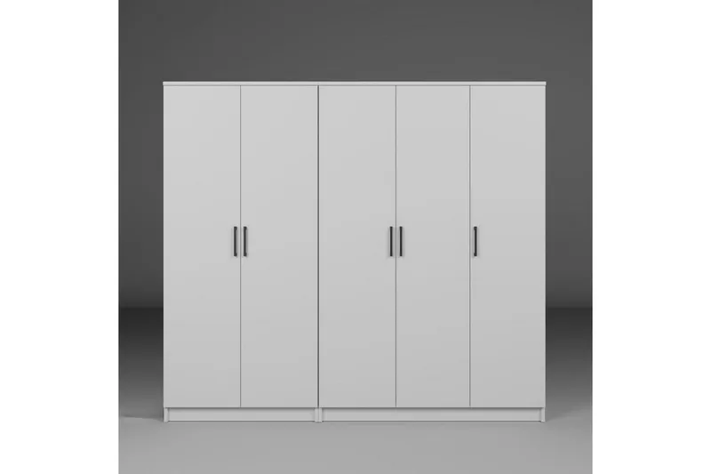 Olera Vaatekaappi 200x180 cm - Valkoinen - Säilytys - Vaatesäilytys - Vaatekaappi
