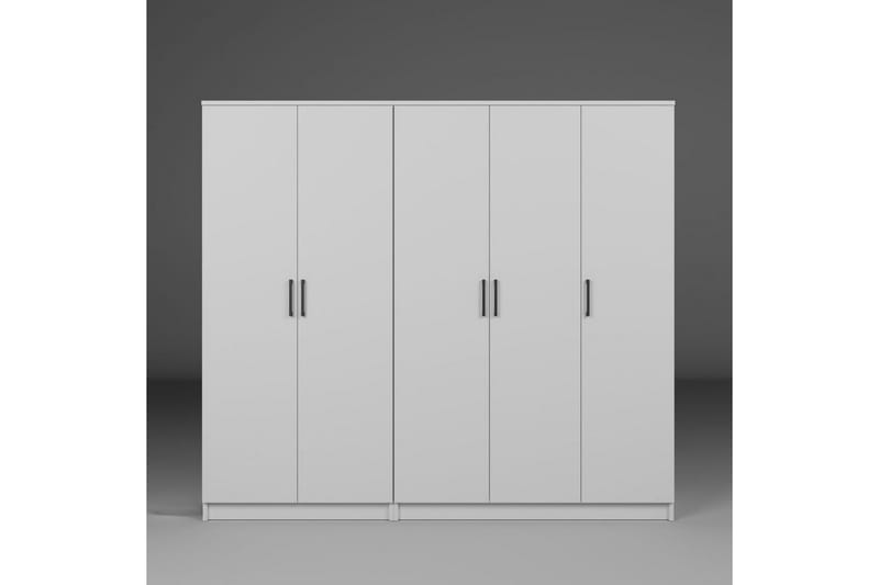 Olera Vaatekaappi 200x180 cm - Valkoinen - Säilytys - Vaatesäilytys - Vaatekaappi