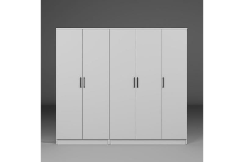 Olera Vaatekaappi 200x180 cm - Valkoinen - Säilytys - Vaatesäilytys - Vaatekaappi
