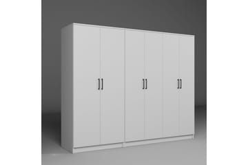 Olera vaatekaappi 220 cm maalattua puuta - Valkoinen - Säilytys - Vaatesäilytys - Vaatekaappi
