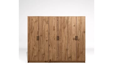 Olera Vaatekaappi 220x180 cm - Luonnollinen - Säilytys - Vaatesäilytys - Vaatekaappi
