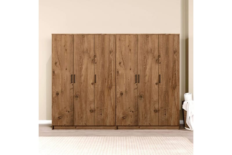 Olera Vaatekaappi 240x180 cm - Luonnollinen - Säilytys - Vaatesäilytys - Vaatekaappi