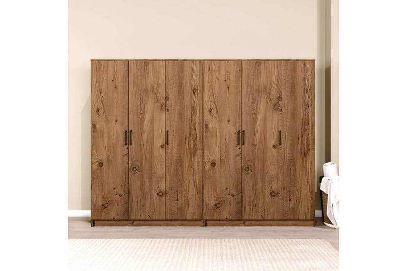 Olera Vaatekaappi 240x180 cm - Luonnollinen - Säilytys - Vaatesäilytys - Vaatekaappi