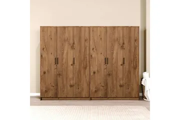 Olera Vaatekaappi 240x180 cm - Luonnollinen - Säilytys - Vaatesäilytys - Vaatekaappi