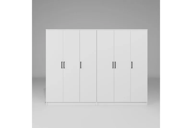 Olera Vaatekaappi 240x180 cm - Valkoinen - Säilytys - Vaatesäilytys - Vaatekaappi