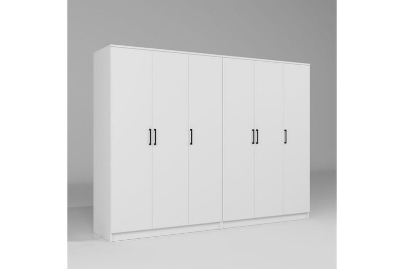 Olera Vaatekaappi 240x180 cm, Valkoinen