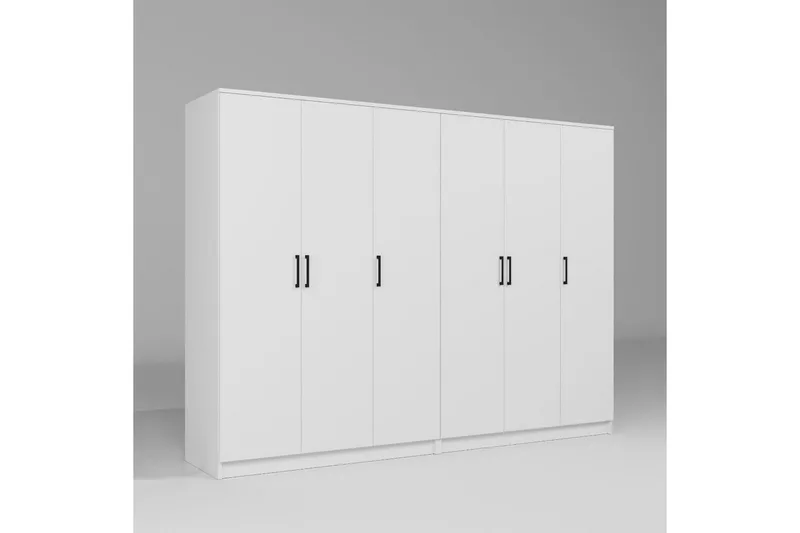 Olera Vaatekaappi 240x180 cm - Valkoinen - Säilytys - Vaatesäilytys - Vaatekaappi